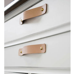 Leather cabinet door drawer door handle 3-piece set