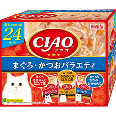 CIAO bagged tuna/bonito cat strips 40g x 24 bags