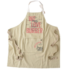 burger pattern apron 