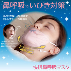 睡眠時鼻呼吸いびき防止マスク