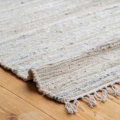 fringed denim rug